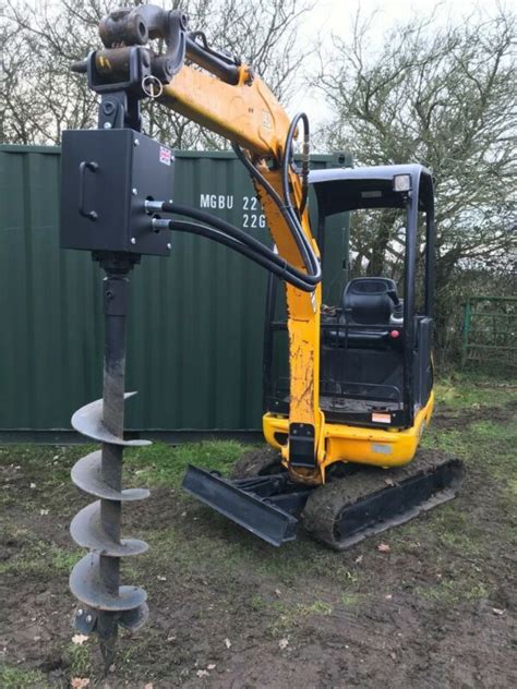 jcb mini excavator auger|mini diggers with auger.